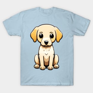 Kawaii Yellow Labrador Retriever Dog T-Shirt